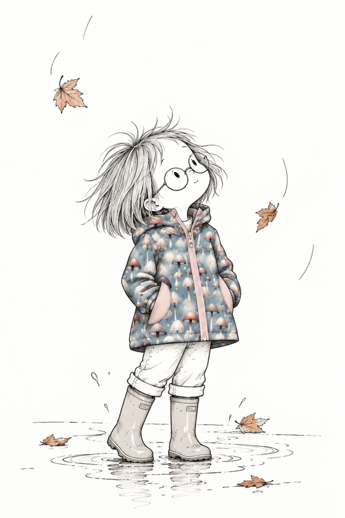 Automne softshell fille feuille